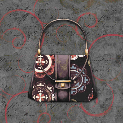Swirly Purse 3 - Wrapped Canvas Print