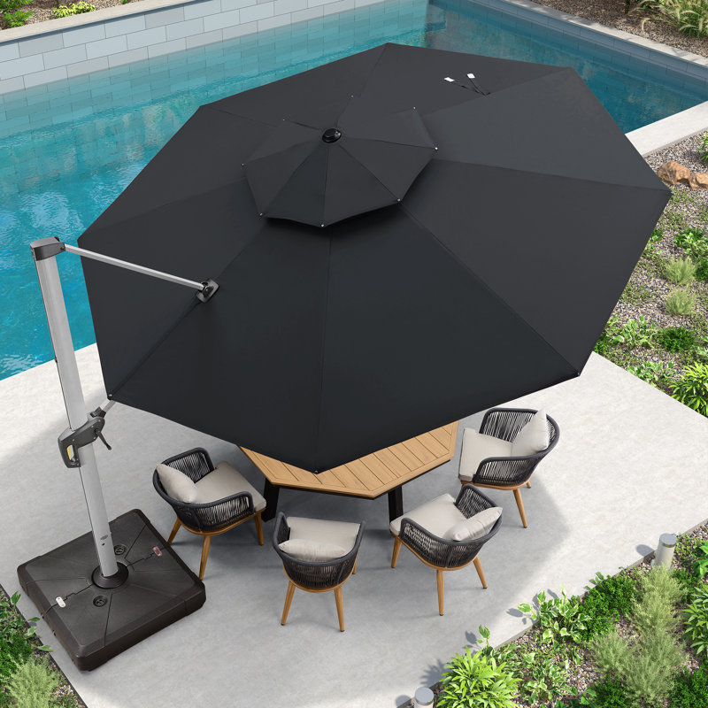 396cm Cantilever Parasol, Black