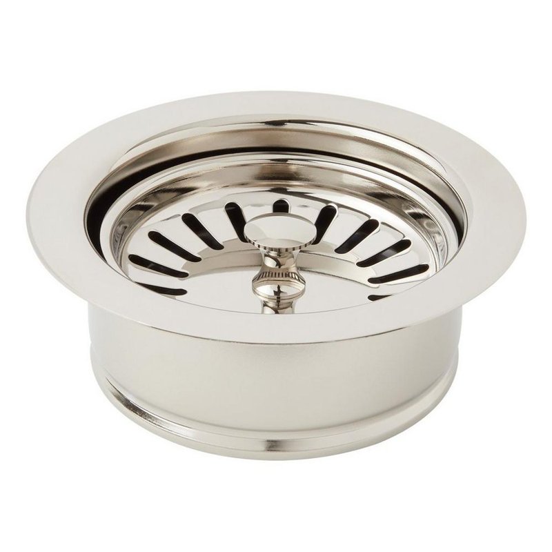 4-1/2" Garbage Disposal Flange with Stopper, Polished Nickel