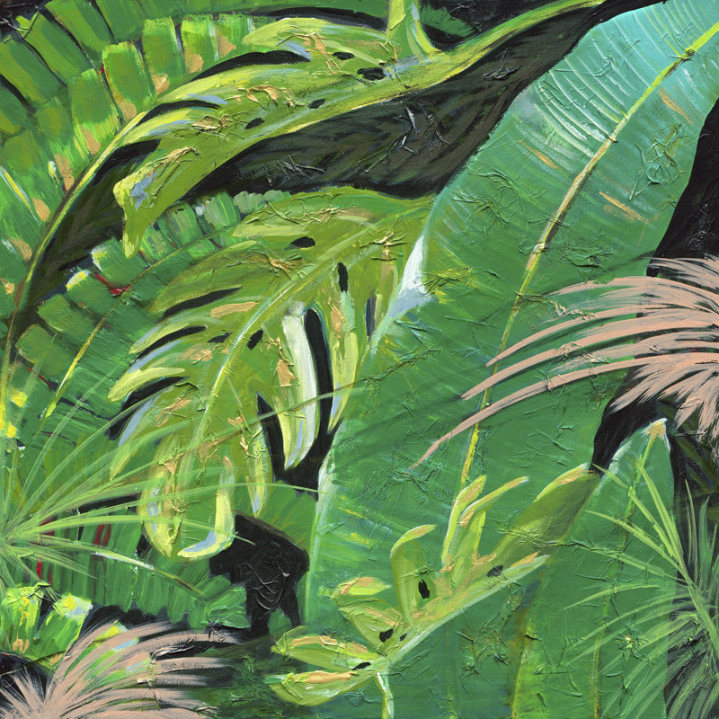 Jungle Out There par Mary-Catheryn - Peinture, H 12 po x l 12 po