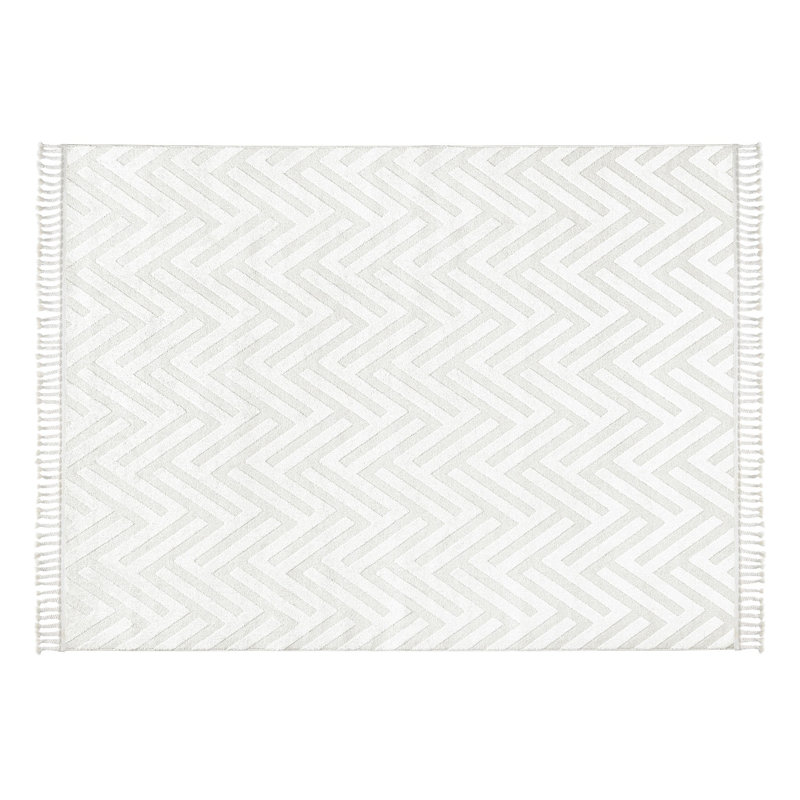 Tapis luxueux crème, 6 x 9,5 pieds | 100% polyester, hauteur des poils de 0,2 po | Tissé à la machine, base en coton / jute, 280 000 fils | Facile d'entretien, nettoyer les taches et passer l'aspirateur | Parfait pour le salon, la chambre à coucher et la salle à manger