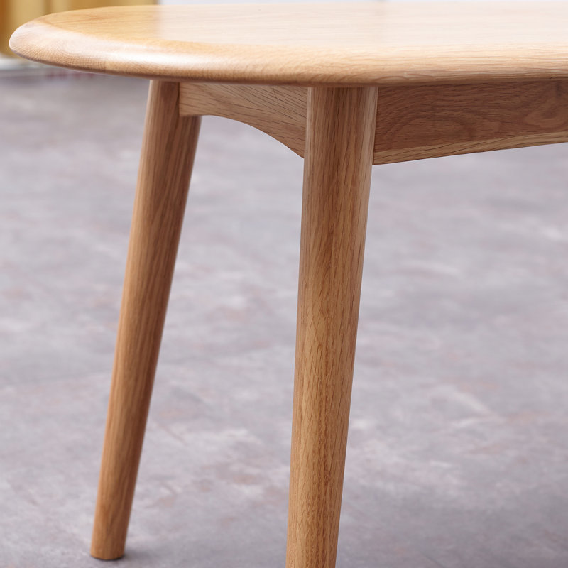 Banc de salle à manger et de chêne en bois - demi-rond, salon spacieux, confortable