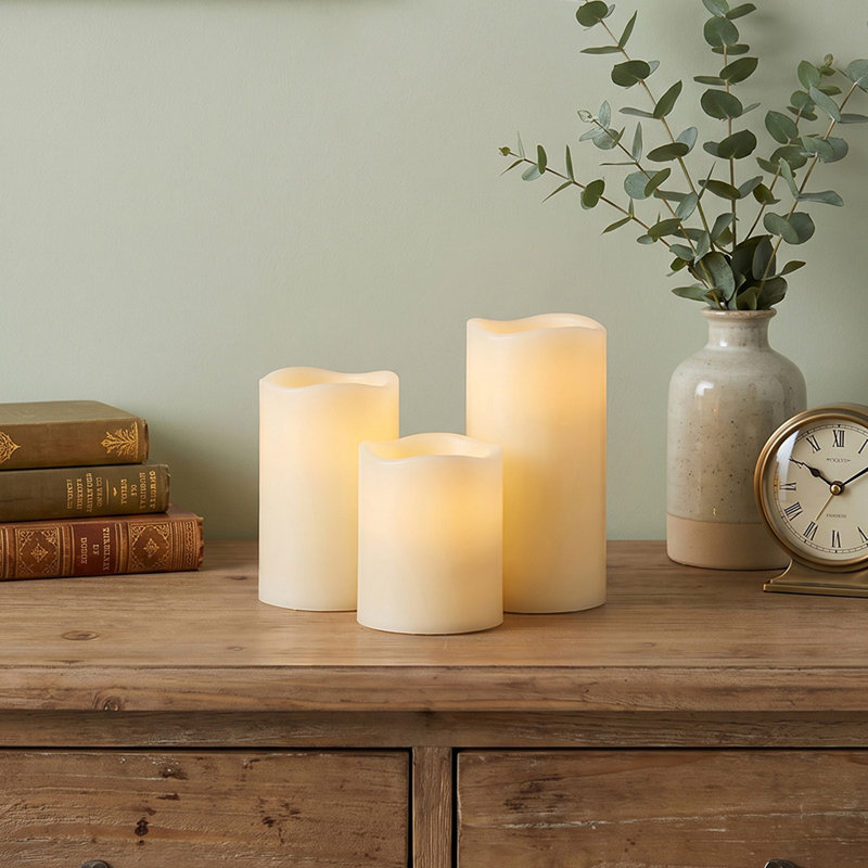 3Pcs LED Flameless Candles with Remote Control