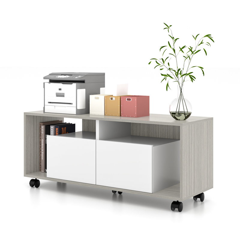 Nkechi 2 -Drawer Mobile Lateral File Cabinet With Storage Shelves