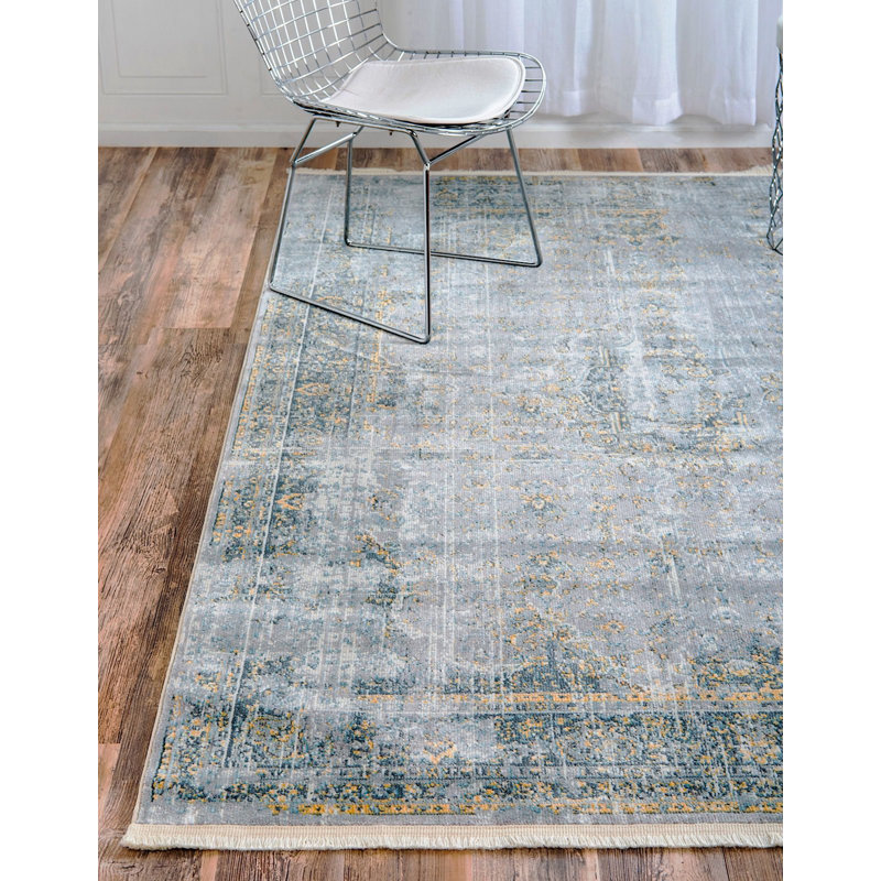 Tapis d'intérieur gris Folmar, Rectangle 5 pi 5 po x 8 pi