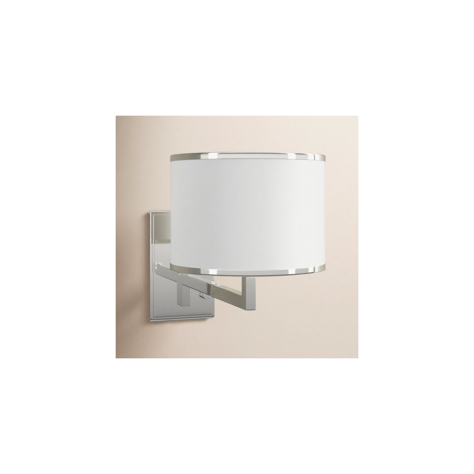 Cobblefield Single Light Dimmable Swing Arm Sconce, Polished Nickel