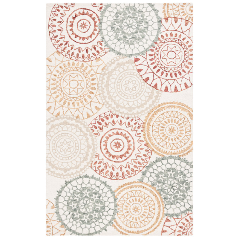 Tapis géométrique en laine / coton touffeté à la main Klasine, Rectangle 6 pi x 9 pi