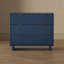 Commode contemporaine en bois massif 38 po à 3 tiroirs Elara-127126463