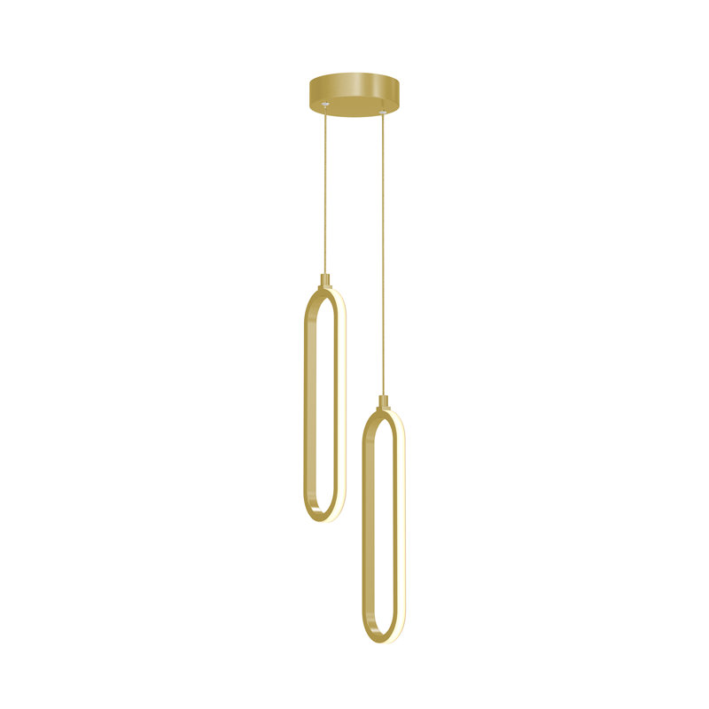 Zanaia 2 - Light LED Pendant, 15" H x 5" W x 5" D, Gold