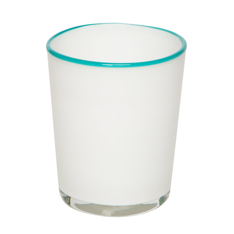 Verrerie Sarya, 15 oz, Blanc / bleu