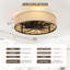 Ventilateur de plafond style cage en tissu 20 po avec ensemble d'éclairage et télécommande.