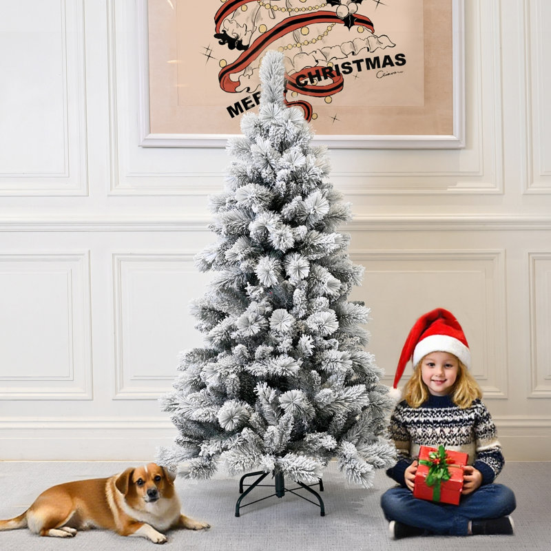  Arbre de Noël artificiel enneigé, 9'