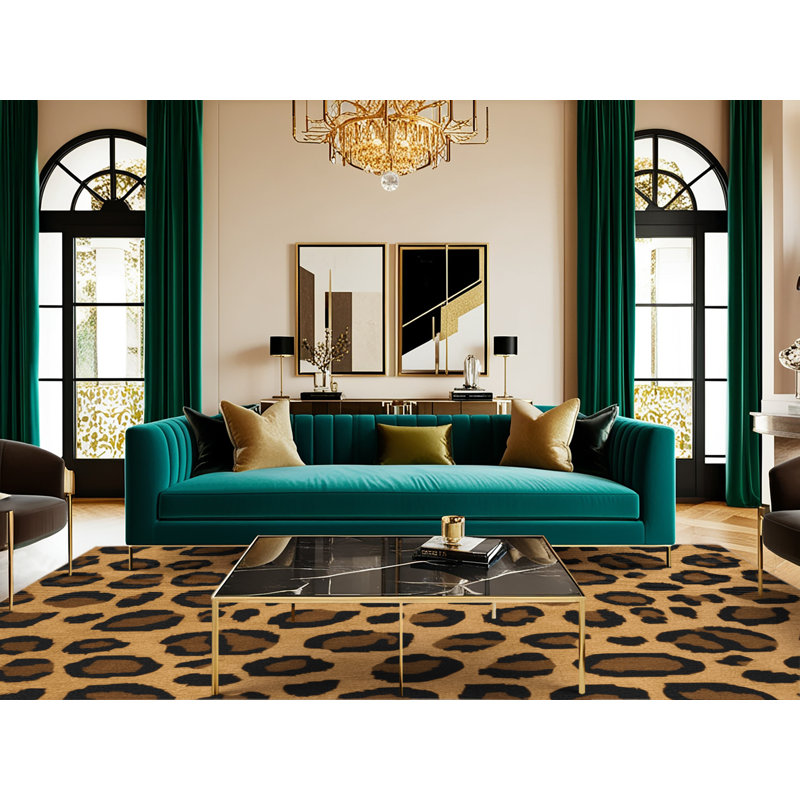  Tapis lavable pour grands chats guépard, Rectangulaire 2 pi x 3 pi