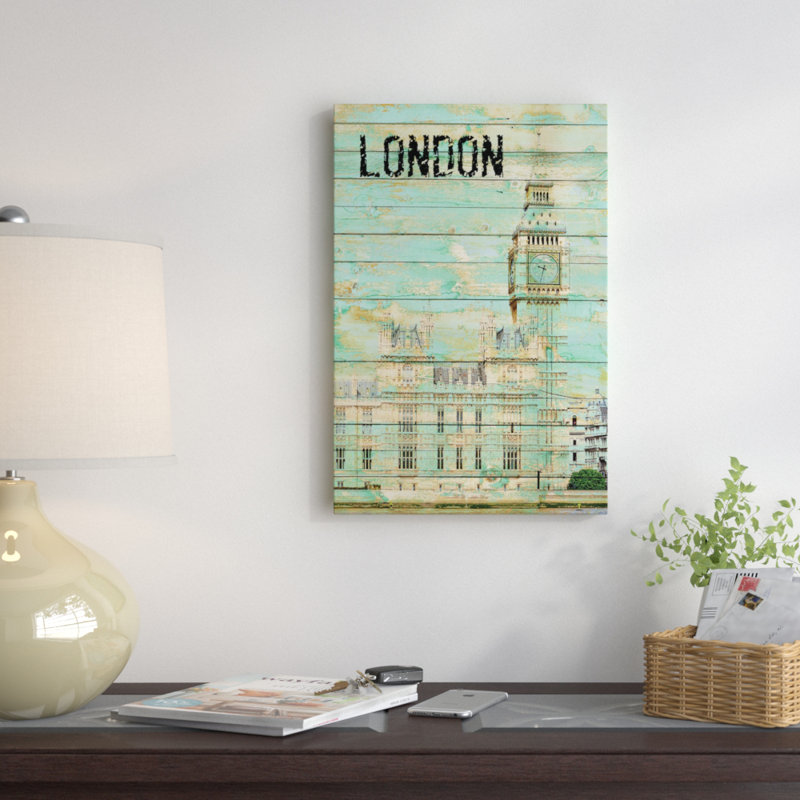London " London " by Irena Orlov, 60" H x 40" W x 1.5" D, No Mat, Wrapped Canvas