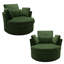 Upholstered Swivel Lounge Armchair With Pillow(Set of 2)-189218229