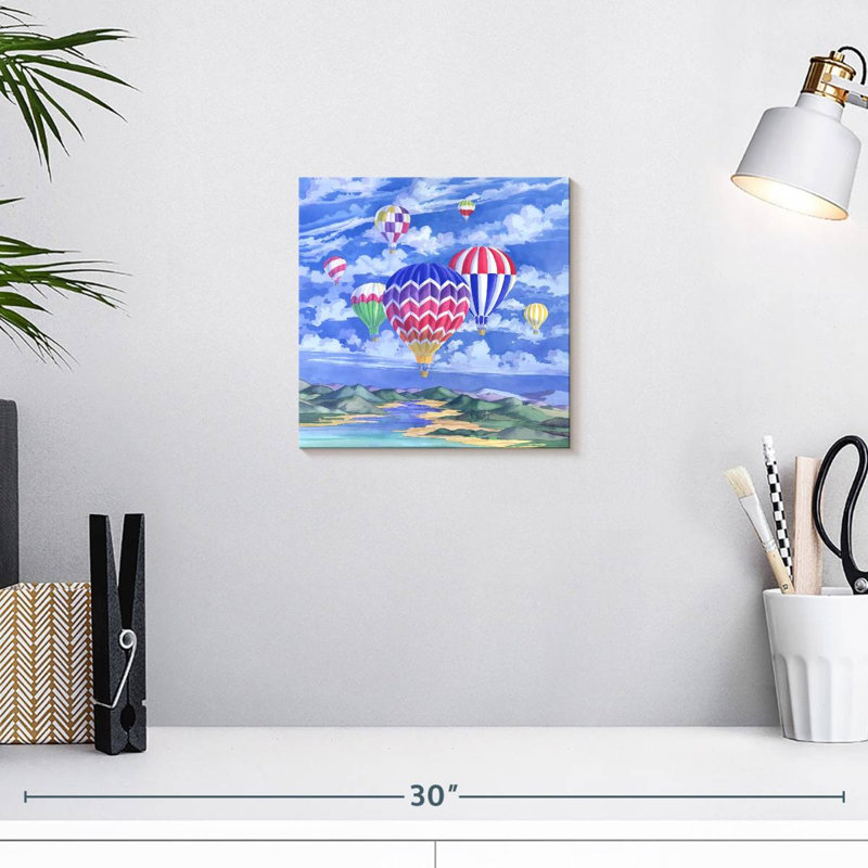 Mehar ballons, peinture, H 10 po x l 10 po