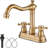 Centerset and Mounting / Installation Required 2 -handle Bathroom Faucet with Drain Assembly