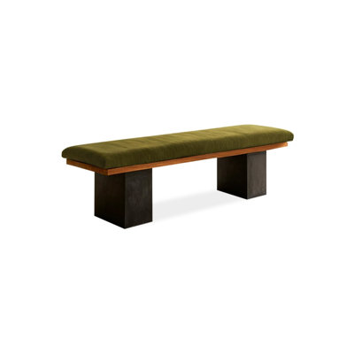 Green Upholstered Bench