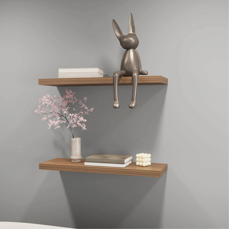 Wall Mounted Floating Shelf, 31.5" Wide, Maximizes Living Space Utility, Contemporary Look Wide For Saving, Suits Modern Decor Styles