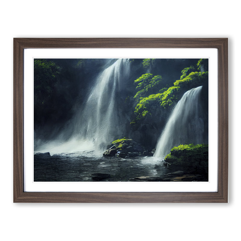 Glowing Waterfall - Single Picture Frame Print