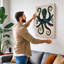Geometric Octopus Coastal - Wrapped Canvas-326684923-326684924
