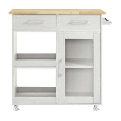 Modway Culinary Kitchen Cart With Towel Bar
