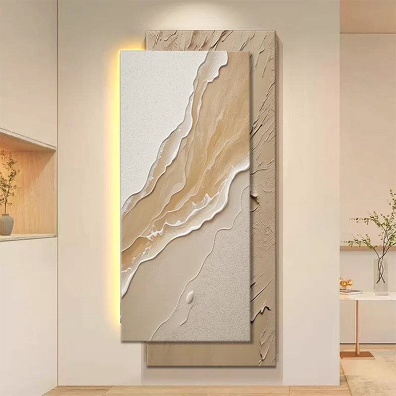 Peinture décorative tridimensionnelle en forme de rivière 35,43 po, H 70,87 po x l 35,43 po x P 0,79 po