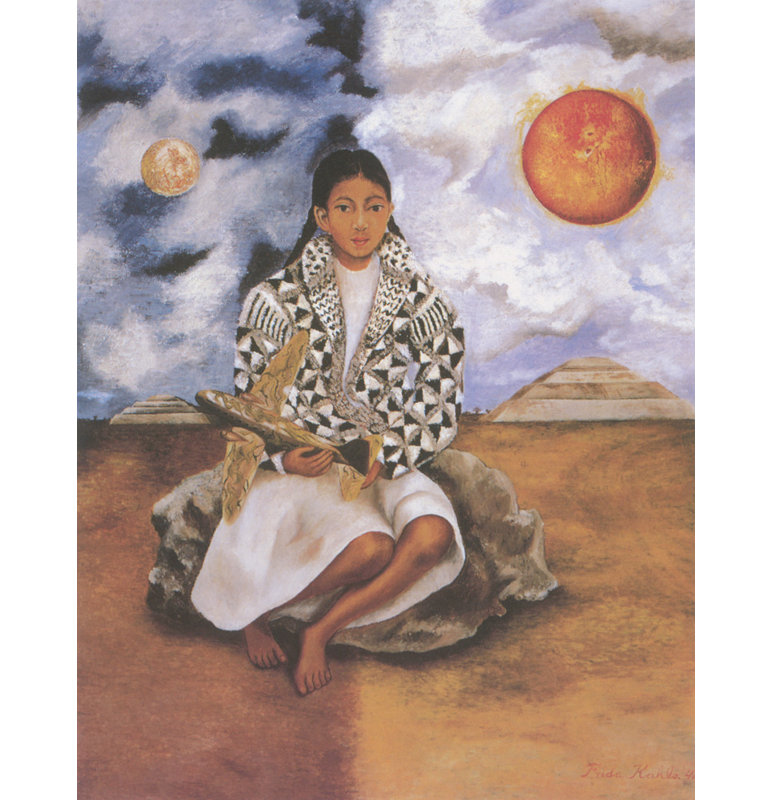 A Girl from Tehuacan (Sun and Moon) by Frida Kahlo Gallery Wrapped Canvas, 24" H x 17" W
