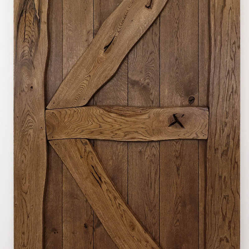 Foresta Solid Barn Door Prefinished, Brown Oil, 90cm x 210cm