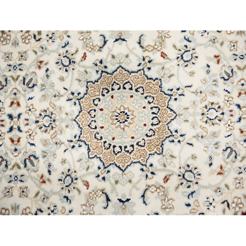 Tapis de couloir crème Indo-Nain