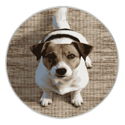 Washable Smooth Fox Terrier Dogs Area Rug