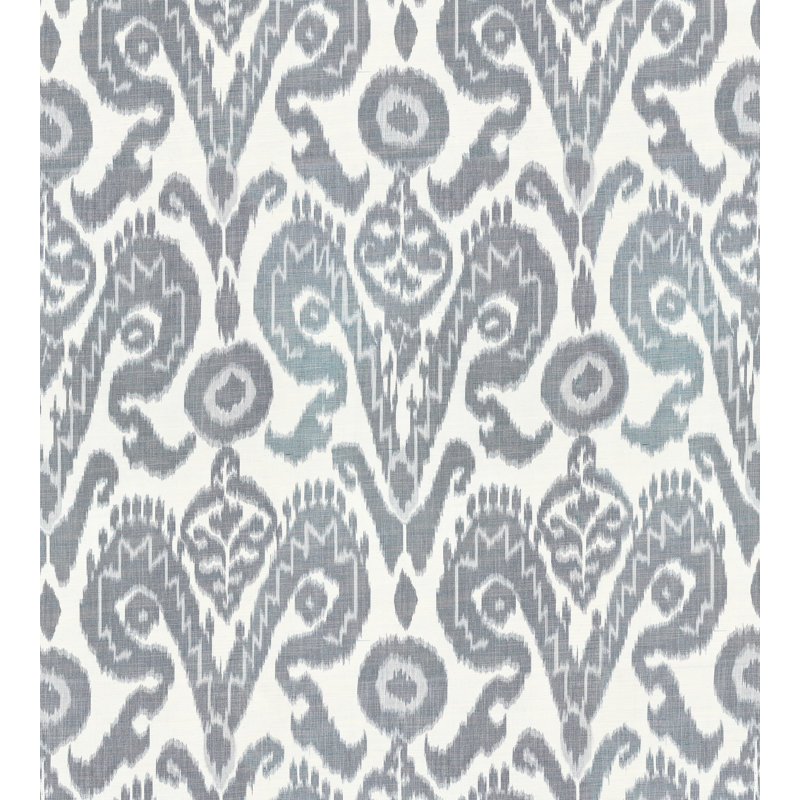 Tissu ikat en soie Merchante Bukhara, Indigo