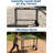 Outdoor Bar Table, 39 inch Counter Height Table with Wheels & Adjustable Leveling Feet,Bar Table for Kitchen, Home Bar, Patio, Balcony,Black