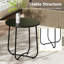 Table d'appoint de patio ronde de style industriel moderne-108218763
