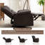 Fauteuil inclinable manuel en similicuir Hayesville-1835020136