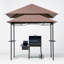 Pavillon de jardin avec double toit et auvent pour barbecue-128774089-128774088