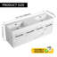 Meuble-lavabo mural de 60 po avec lavabo, lavabo double en résine à rebords épais, ensemble KD-2009717835