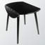Table de salle à manger extensible Beeke avec base en bois massif noir, H 28,5 po x l 35,1 po x P 35,1 po