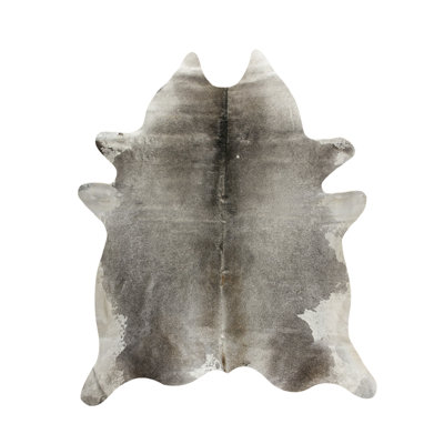 Tapis gris en peau de vache Kobe