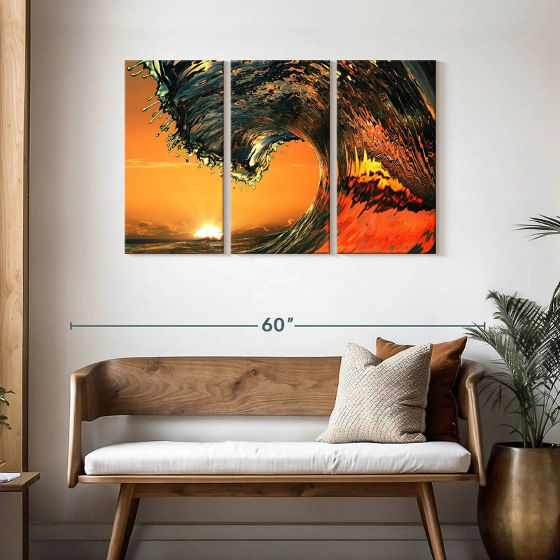 Grande vague tropicale Gillard, H 28 po x l 45 po