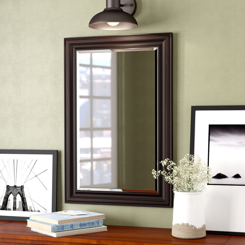 Mora Solid Wood Rectangle Mirror, Oil Rubbed Bronze