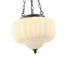 4-Lamp White Jade Glass Dimmable Pendant Light