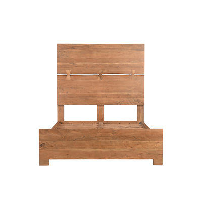 Live Edge Solid Wood Panel Bed