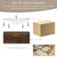 Meuble-lavabo mural simple 48 po avec plateau en résine intégré, 2 armoires, 2 tiroirs à fermeture en douceur et assemblage complet-88594117-134060626
