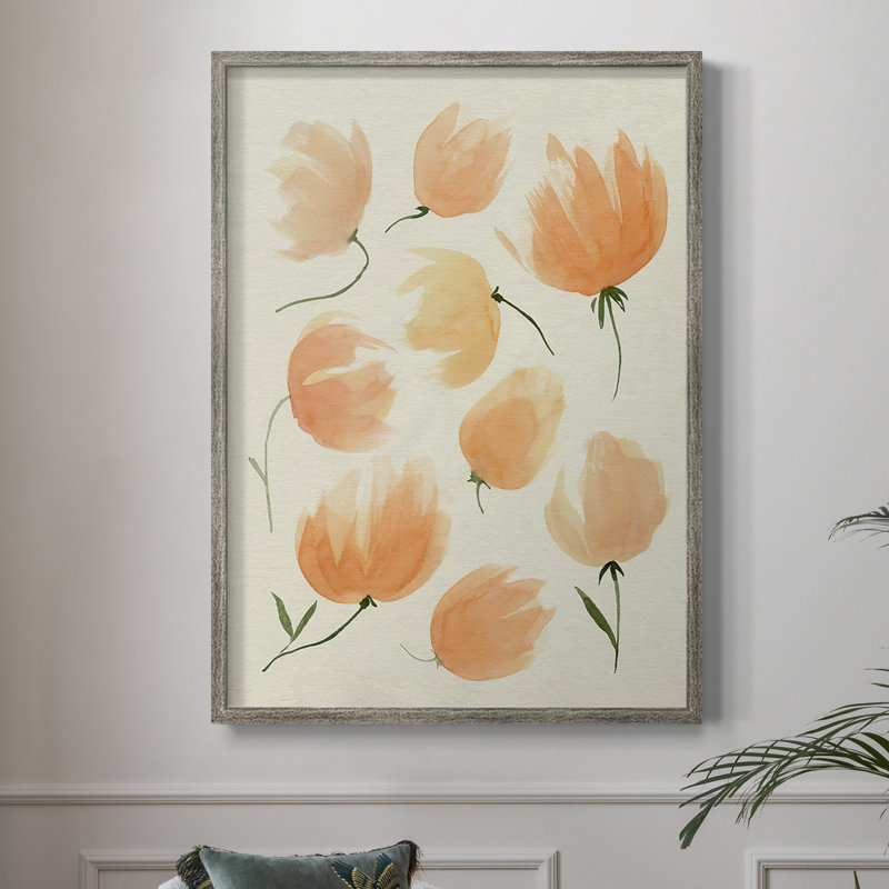 FallenFlowersII Framed Print - Solid Wood 2775358, 21'' H x 17'' W