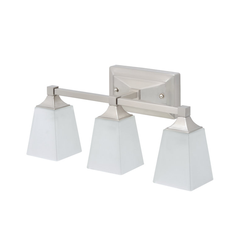3-Light Square Shade Vanity Light, Energy Star