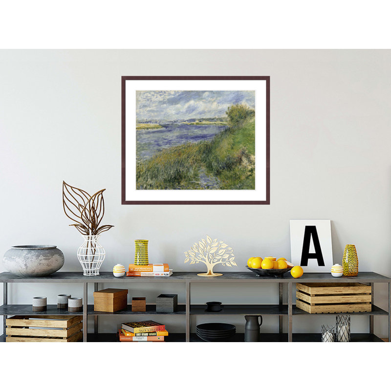 «La seine à Champrosay 1876» par Pierre-Auguste Renoir, impression giclée encadrée, H 33,5 po x l 38,66 po