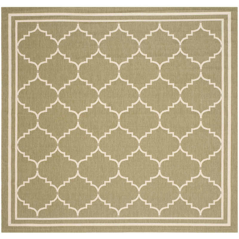 Herefordshire Performance Geometric Indoor/Outdoor Area Rug, Square 6'7"