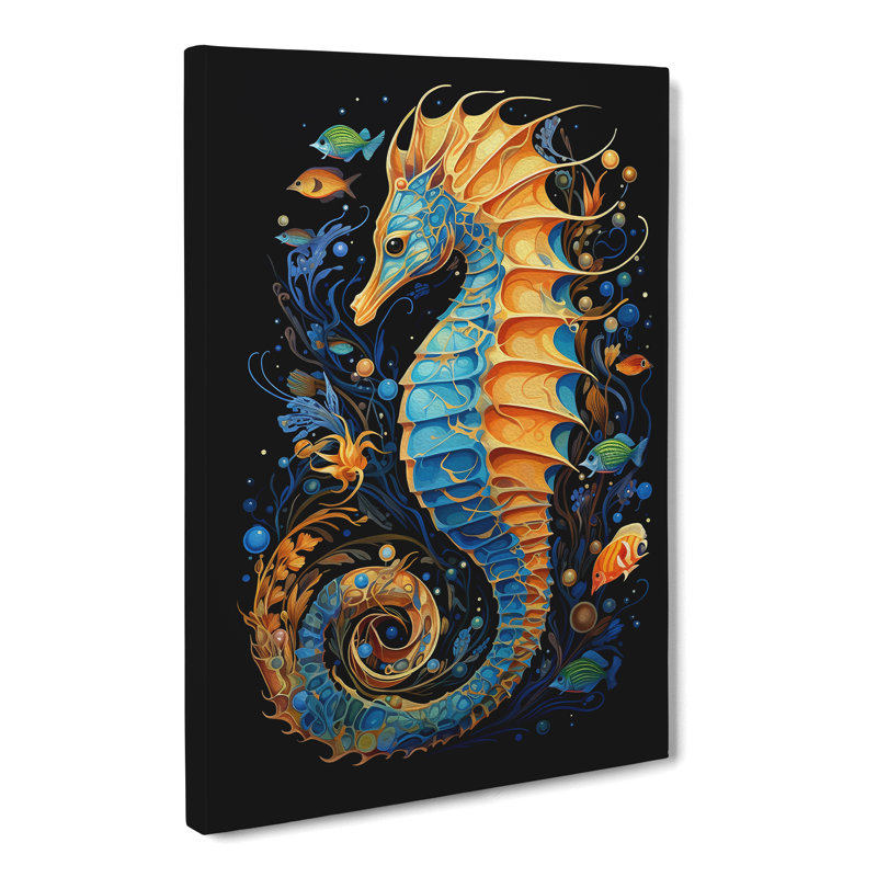 Seahorse Orphism - Print, 60cm H x 40cm W x 3cm D