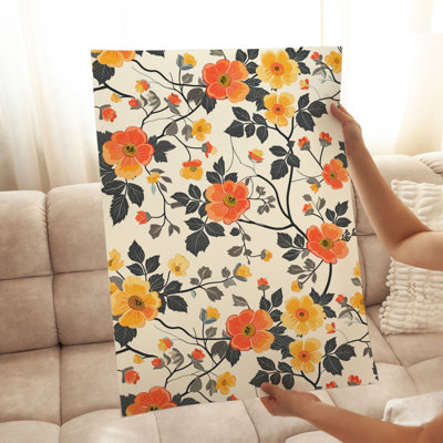 «Floral Flower Symphony I», reproduction d'art rétro sans cadre